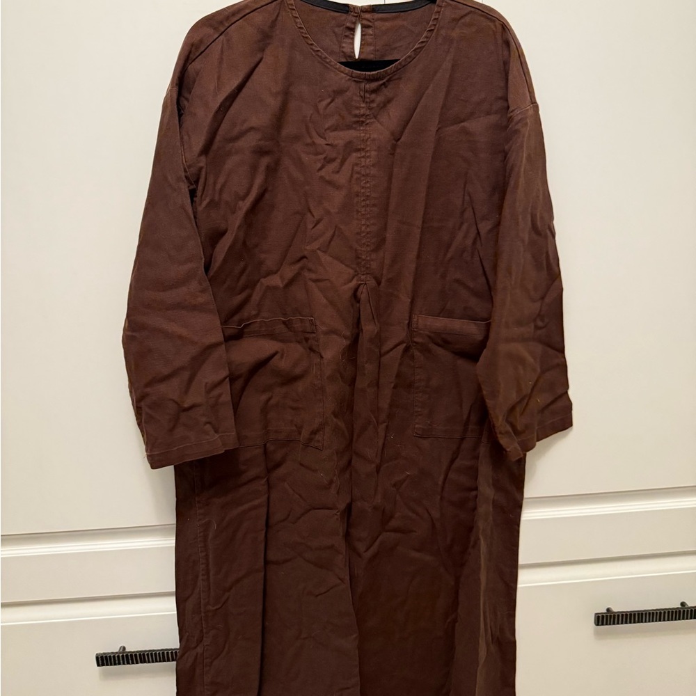 Brown Long Sleeve Dress